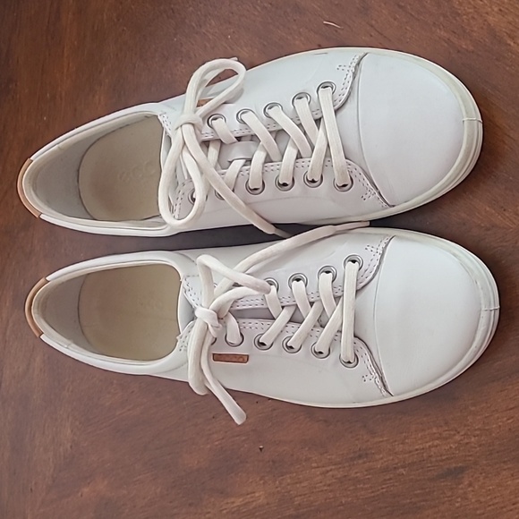 Ecco Shoes - ECCO Womens Soft 7 White Leather Sneakers 7.5 W